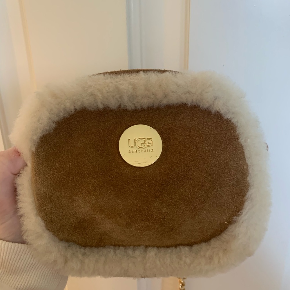 UGG Australia sheep skin trimmed and suede purse